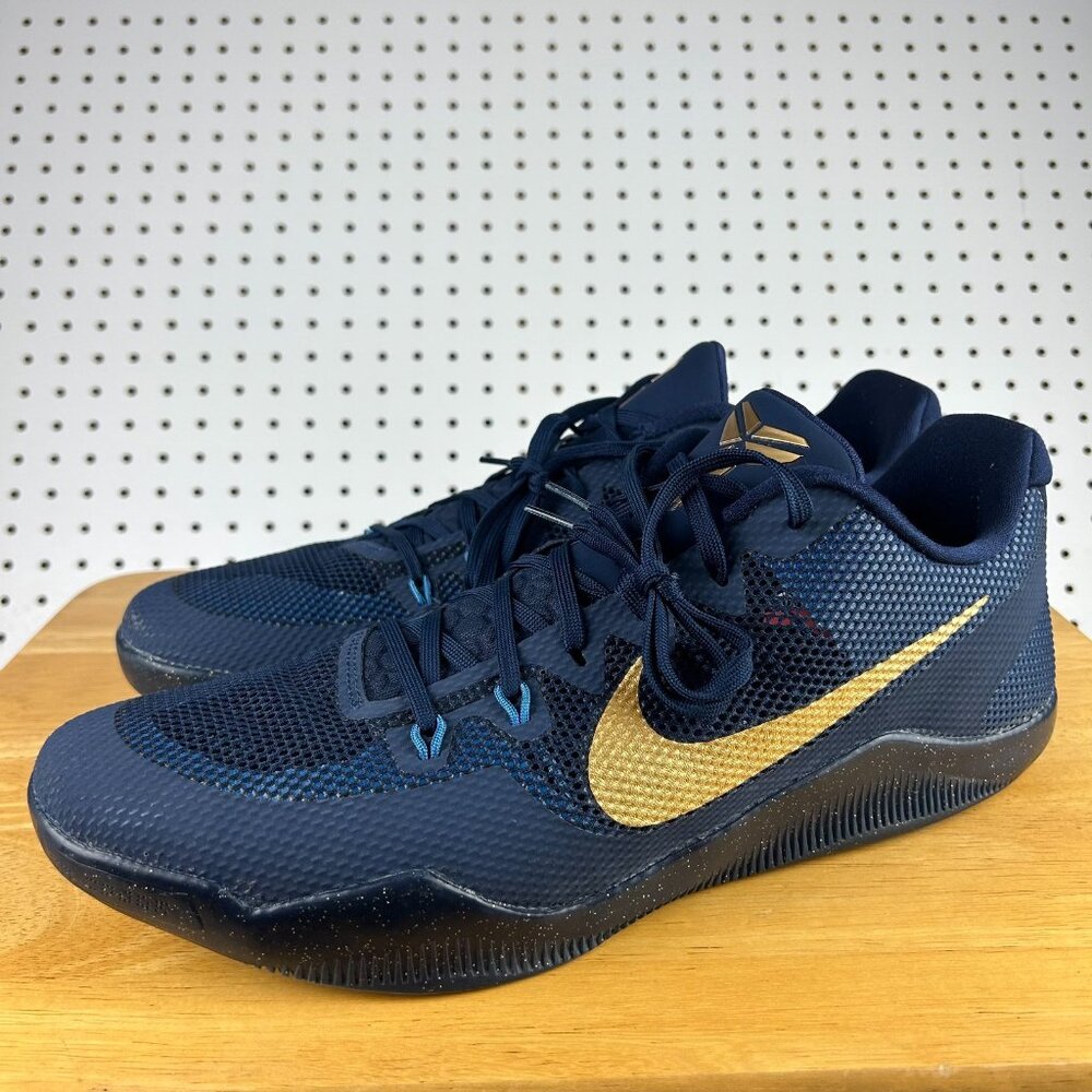Size 16 Nike Kobe 11 XI EM Low Philippines Men Navy Gold 836183-447 RARE‎ OG NEW